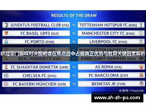 欧冠豪门巅峰对决前瞻谁在焦点战中占据真正优势与胜算关键因素解析